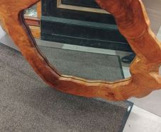 Wooden Live Edge Mirror