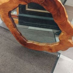 Wooden Live Edge Mirror