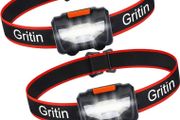 LED Head Torch, [2 Pack] COB Headlamp Super Bright Headlight, Adjustable with 3 Modes, Lightweight for Running, Camping, Fishing (FREE POSTAGE)