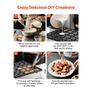 Mini Pancake Maker, 25PCS 43mm Diameter Dutch Muffin Waffle Baker, Non-stick Stainless Steel Poffertjes Grill, Commercial Electric Dorayaki Machine Image 7