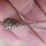 Vintage Sterling Silver 925 Leaf Drop Fine Silver Pendant and Necklace 1,7g L-8,5" Image 7