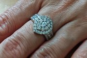 Sterling Silver Ring - Size S - Stamped for Silver (S44)