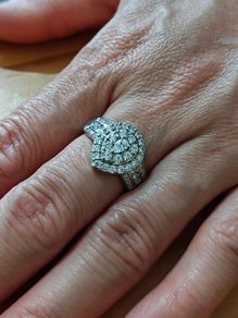 Sterling Silver Ring - Size S - Stamped for Silver (S44)