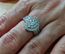 Sterling Silver Ring - Size S - Stamped for Silver (S44)