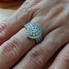 Sterling Silver Ring - Size S - Stamped for Silver (S44)