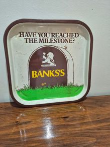 Vintage Bank's beer milestone tin serving tray