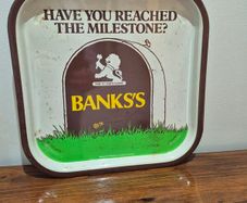 Vintage Bank's beer milestone tin serving tray