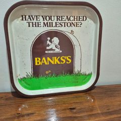 Vintage Bank's beer milestone tin serving tray