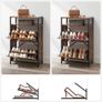 Vintage Shoe Cabinet with 2 Flaps Dustproof Image 3