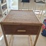 Vintage Bamboo and cane Bedside locker Image 2