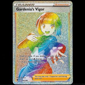 Gardenia's Vigor 202/189 Rainbow Secret Hyper Holo Rare SWSH Astral Radiance Pokemon Card