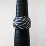 Zebra Stripe Lucite Ring Image 2