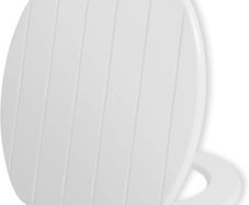 White Wooden Toilet Seat Antibacterial Adjustable Hinges Toilet Seat Fits Never Slips for Bathroom with Soft Close and Quick Release for Easy Clean and Assembly (Soft Close, White)