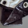 2 Pairs of Curtains and Curtains Pole - Black Velvet Fully Lined Blackout Eyelit Curtains and Large Curtain Rail Image 3
