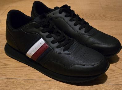 Tommy Hilfiger black leather sneakers,  size 11UK,  price 55e