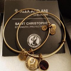 2 x Alex & Ani bronze/ gold bangles