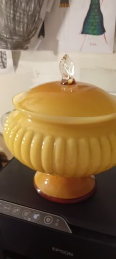 Early 20th Century Vasrline Glass Terrine