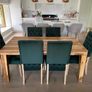Forest Green Velvet Deep sprung Dining Chairs  x6 Image 3