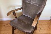 Classic Vintage Upholstered Armchair | Solid Wood Frame