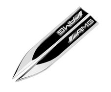 Mercedes AMG metal boot fender sticker x2