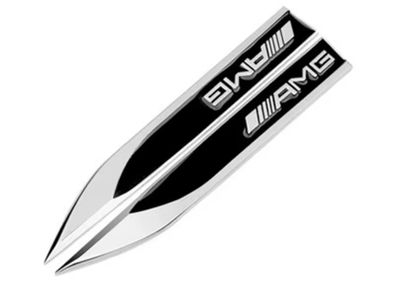 Mercedes AMG metal boot fender sticker x2