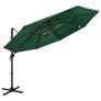 4-Tier Parasol with Aluminium Pole Green 3x3 m Image 5