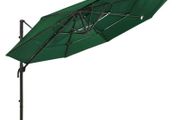4-Tier Parasol with Aluminium Pole Green 3x3 m