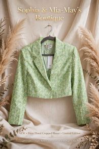 Floral cropped Blazer