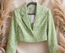 Floral cropped Blazer