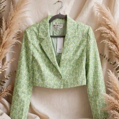 Floral cropped Blazer