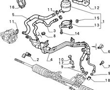 Genuine Fiat Coupe 20v 1996-2000 Power Steering Pipe 46467701