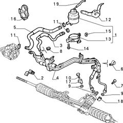 Genuine Fiat Coupe 20v 1996-2000 Power Steering Pipe 46467701