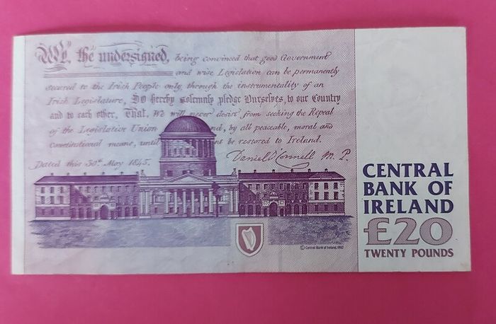Irish 1999 "O'Connell  Twenty  pound banknote in E.F  condition