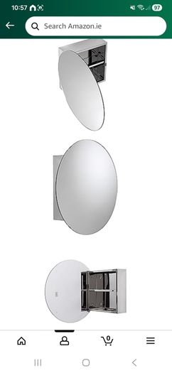 New stainless steel Bathroom cabinet mirror with shelves
