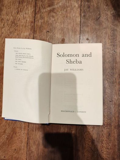 Solomon and Sheba by Jay Williams (1959, Hardcover)