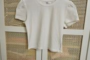 Off-white Cropped H&amp;M S