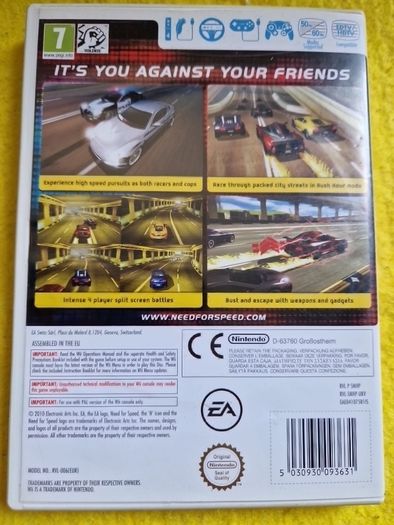 Need for speed Hot pursuit Nintendo wii Games Original
