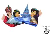 Vintage Style Aladdin Jafar Princess Jasmine And Genie Hand Puppets All In Very Good Condition