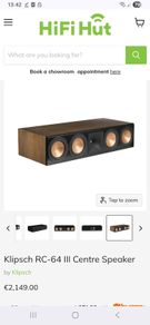 Flagship Klipsch Reference RC64 Giant Center Speakers absolute Beast solid Cherry wood