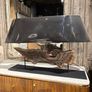 Reclaimed wood table lamp Image 4