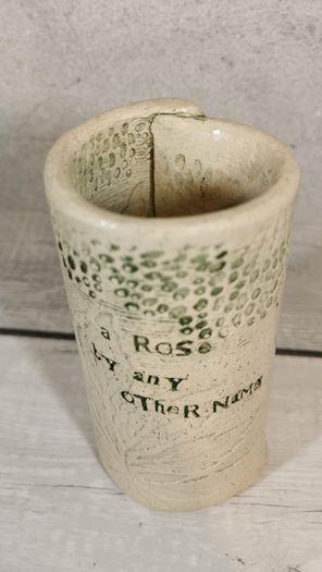 Sarah Mckenna Ceramic Vase A Rose By Any Other Name Irish Handmade Pottery