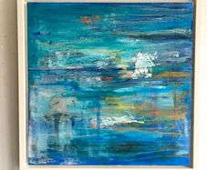 Large Framed Original Seascape by Artist Irish Art Original Art Abstract Art