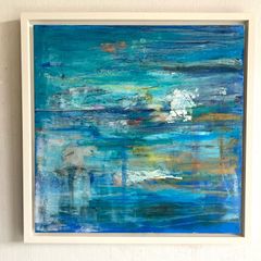 Large Framed Original Seascape by Artist Irish Art Original Art Abstract Art