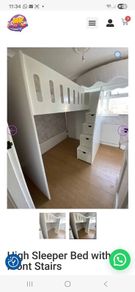 Childrens high rise bed