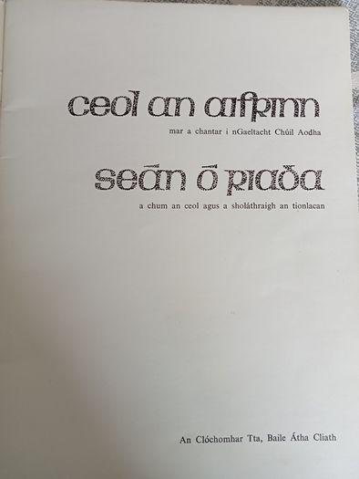 Ceol An Aifrinn : Mar A Chantar I Ngaeltacht Ch?il Aodha