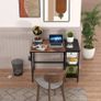 Computer Desk With Bookshelf PC Study Writing Desk ,Working with Storage Shelves, Desks & Workstations for Home Office Bedroom, 100x50x75cm Image 3