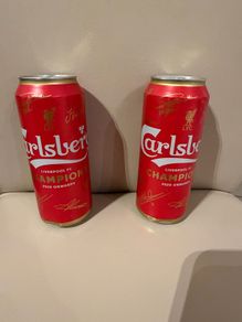 Liverpool Carlsberg champions 2020 onwards limited edition cans