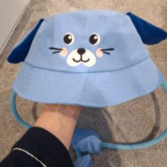 Brand New with tags 'Press my paws to move my ears' Sun hat Age 7-9 years