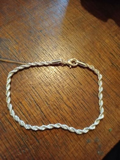 Silver Chain and Braclet