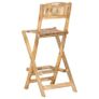 Folding Outdoor Bar Chairs 2 pcs Solid Mango Wood Image 5